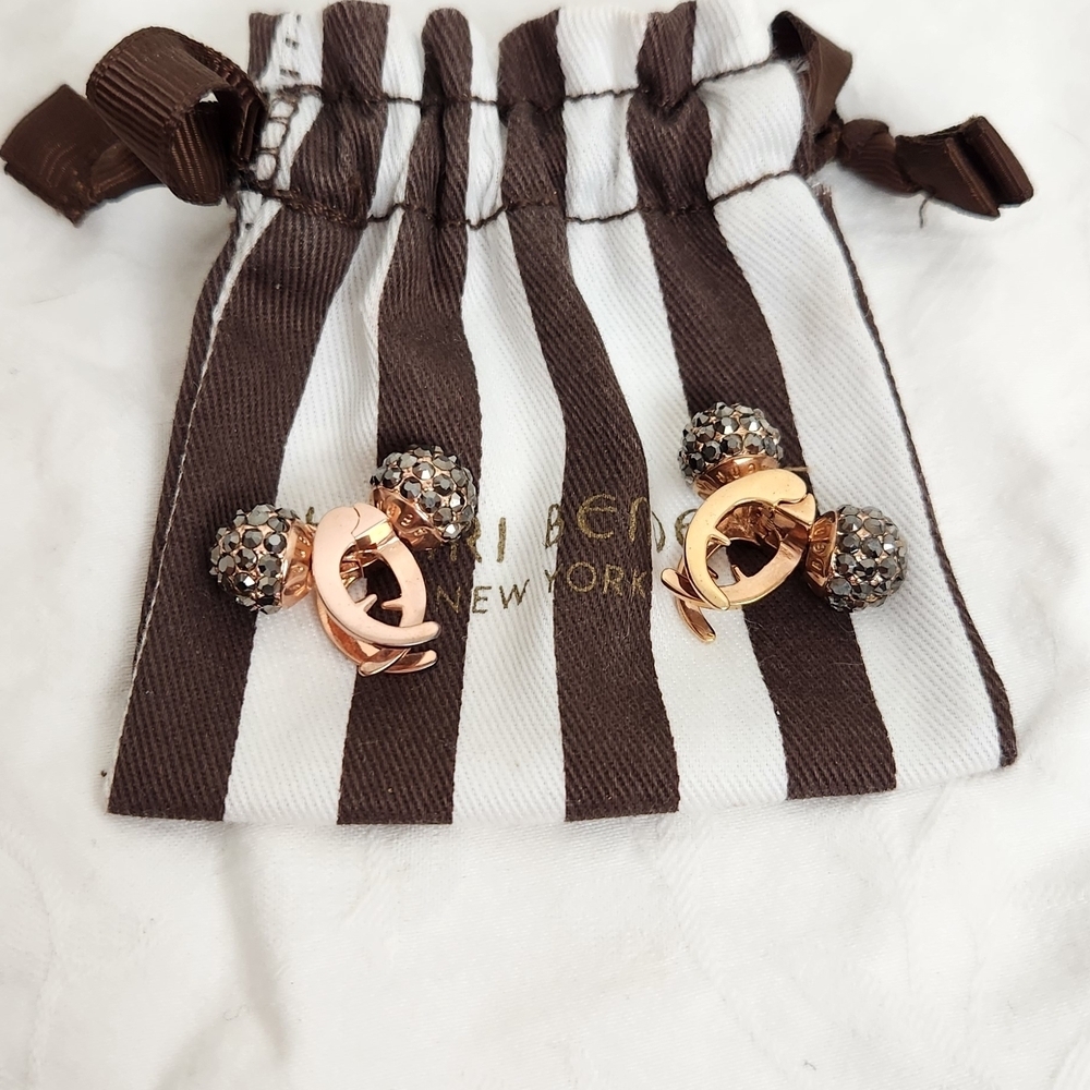 Rose Gold Marcasite Hair Clips Henri Bendel - Picture 2 of 8